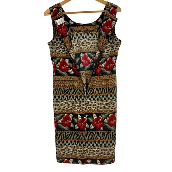 Vtg Kathie Lee Collection Women's Shift Dress 6 Tropical Print Sleeveless Travel - Picture 7 of 9